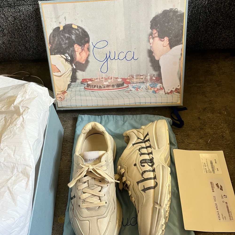 Gucci Kids White Sneakers